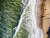Aerial view of sea and beach, Cape Cod, Massachusetts, USA
