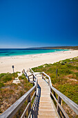 Scenic view of boardwalk and beach, Eagle Bay, Meelup Regional Park, Western Australia
