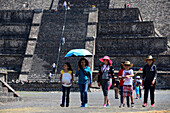Under the Moon pyramid, Teotihuacan near Mexico City, Mexico