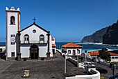 the church square in ponta delgada, madeira, portugal.