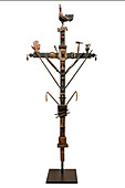 sailors' cross, france, late 18th century, wood, polychrome, hieron museum, paray-le-monial (71), france