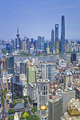 China, Shanghai City,The Bund and Pudong district skyline, Huangpu River