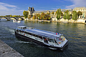 Europe France Louvre and the Seine in Paris