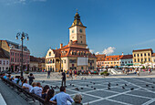 Romania, Transilvania, Brasow City, Sfatului Square, Old City Hall Bldg.