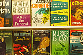 England, Devon, Torquay, Torquay Museum, Agatha Christie Gallery, Display of Agatha Christie Crime Novel Books