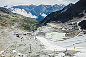 Ski resort of Sölden in the summer, 5th stage, Braunschweiger Hütte,Ötztal, Rettenbachferner, Tiefenbachferner, Panoramaweg to Vent, tyrol, austria, Alps