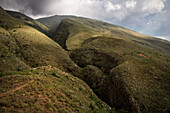 Ausblick auf das umliegende Anden Gebirge bei Villa de Leyva, Departamento Boyacá, Kolumbien, Südamerika