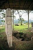 pre-Columbian stone sculptures at archaeological park, San Agustin, UNESCO Weltkulturerbe, Departmento Huila, Colombia, Southamerica