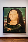 Fernando Botero’s Interpretation der Mona Lisa, Botero Museum (Museo Botero), Hauptstadt Bogota, Departmento Cundinamarca, Kolumbien, Südamerika