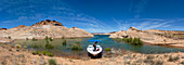 boating at lake Powell, Arizona, USA
