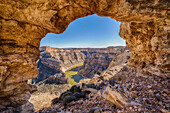 Felsbogen über dem Bighorn Canyon, Montana, USA