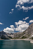 Lake Lünersee, Mt. Kanzelköpfe, Mt. Totalpkopf, Mt. Seekopf, Rätikon, Bludenz, Vorarlberg, Austria, Europe