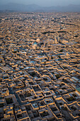 Old city of Yazd from above, Iran, Asia