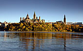 Blick von Hull auf den Regierungshügel, Ottawa, Ontario, Ost- Kanada