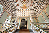 splendid staircase at Ehrenburg castle, Coburg, Upper Franconia, Bavaria, Germany