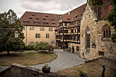 inner courtyard of Coburg castle, Upper Franconia, Bavaria, Germany