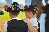 Kids, Traditional bavarian dance , Ammerland, bavaria, Germany