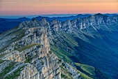 Morning Mood about the rock crashes of the Vercors, the Grand Veymont, Vercors, Dauphine, Dauphine, Isère, France