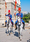 Changing of the guard. Royal Palace of Madrid, Spain.