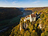 Burg Werenwag, Naturpark Obere Donau, Schwäbische Alb, Baden-Württemberg, Deutschland ,(Aufstiegsgenehmigung vorhanden)