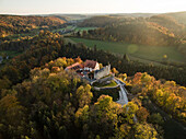 Castle ruin Burg Derneck, Hayingen, Big Lauter Valley,  Swabian Alb, Baden-Wuertemberg, Germany