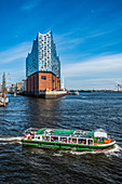 View to the Elbphilharmonie in Hamburg, North Germany, Germany