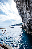 Blaue Grotte von Taormina Mare, Sizilien, Süditalien, Italien