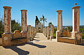 Palácio de Estói, Säulengang, Pousada, Estói, Distrikt Faro, Region Algarve, Portugal, Europa