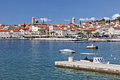 Harbour and old town of Rab, island Rab, kvarner bay, Mediterranean Sea, Primorje-Gorski kotar, North Croatia, Croatia, Southern Europe, Europe