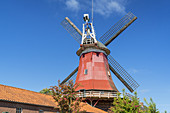 Windmill of Greetsiel, North Sea, East Frisia, Lower Saxony, Northern Germany, Germany, Europe