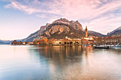Lecco viewed from Malgrate, Lecco, Lecco province, lombardy, italy
