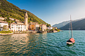 Laglio village on the shore of Lake Como at sunrise, Como Province, Lombardy, Italy
