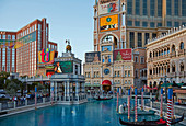 Artificial lagoon in front of the Venetian Resort Hotel in Las Vegas, Nevada, USA