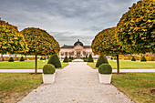 Melk, Wachau, Lower Austria, Austria, Europe. The Baroque Garden Pavilion in the Melk abbey park