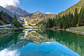 Mount Porze (Palombino) and the Klapfsee in the Dorfervalley, Obertilliach, Lesachtal, East Tyrol, Lienz, Austria