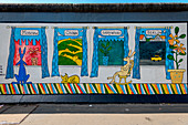 East Side Gallery, Wandgemälde an der Berliner Mauer, Berlin, Deutschland, Europa