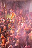 Asia, India, Uttar Pradesh, Mathura. Lathmar Holi Festival