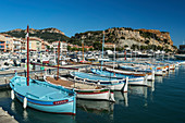 Boats at the port of Cassis, Cote d Azur, France