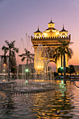 Fountain at Patuxai Triumphal Arch, Vientiane, Laos