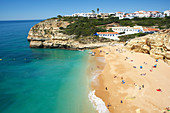Beach of Benagil in a bay with Algarve, Portugal
