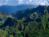 Die Berglandschaft von Santo Antao, Kap Verde