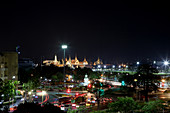 The Royal Palace from Above at night, Bangkok, Thailand