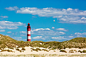 Lighthouse in the dunes, Amrum, North Sea, Schleswig-Holstein, Germany