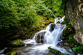 Tranquil forest waterfall, Ybbsitz, Austria