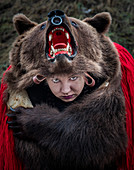 New Year Bear Dancing Festival, Comanesti, Moldova, Romania, Europe