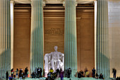 Lincoln Memorial im Abendlicht, Washington D.C., Vereinigte Staaten von Amerika, Nordamerika