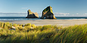 Archway Islands, Wharariki Beach, Tasman, Südinsel, Neuseeland, Ozeanien