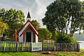 Onuku Marae Church, Akaroa, Banks Peninsula, Canterbury, Südinsel, Neuseeland, Ozeanien