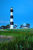 Bodi Island Lighthouse at sunset in North Carolina, USA