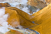 Rhyolith-Berge und geothermische Entlüftungsöffnungen, Kerlingarfjoll, Island